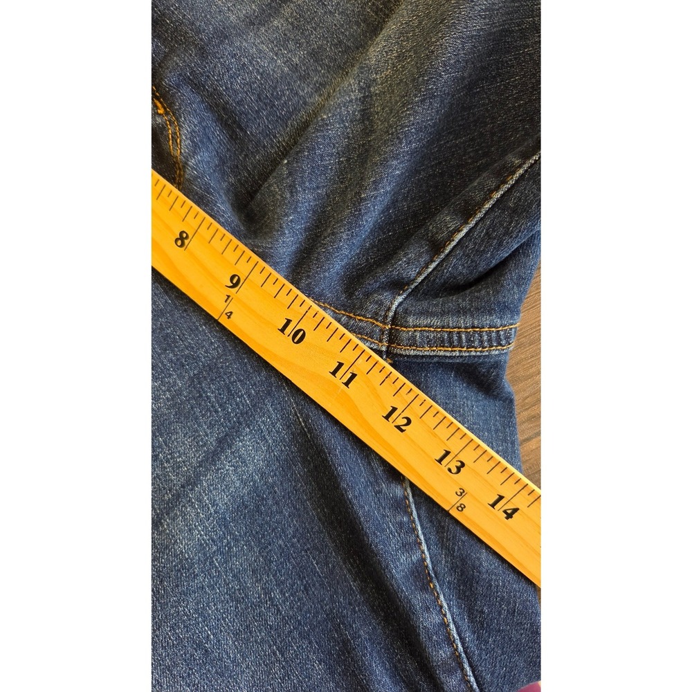 Judy Blue Medium Wash Distressed Bootcut Jeans 14W High Rise Side Slit - Picture 6 of 7